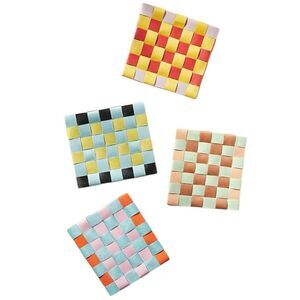 Anthropologie Set of 4 Chiara Woven Coasters